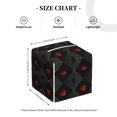 thumbnail image 4 of Tissue Red Poker Box Cover Holder, Square by Xecao - Leather Decorative Organizer for Tabletop, Bathroom, Car, Office, 4 of 8
