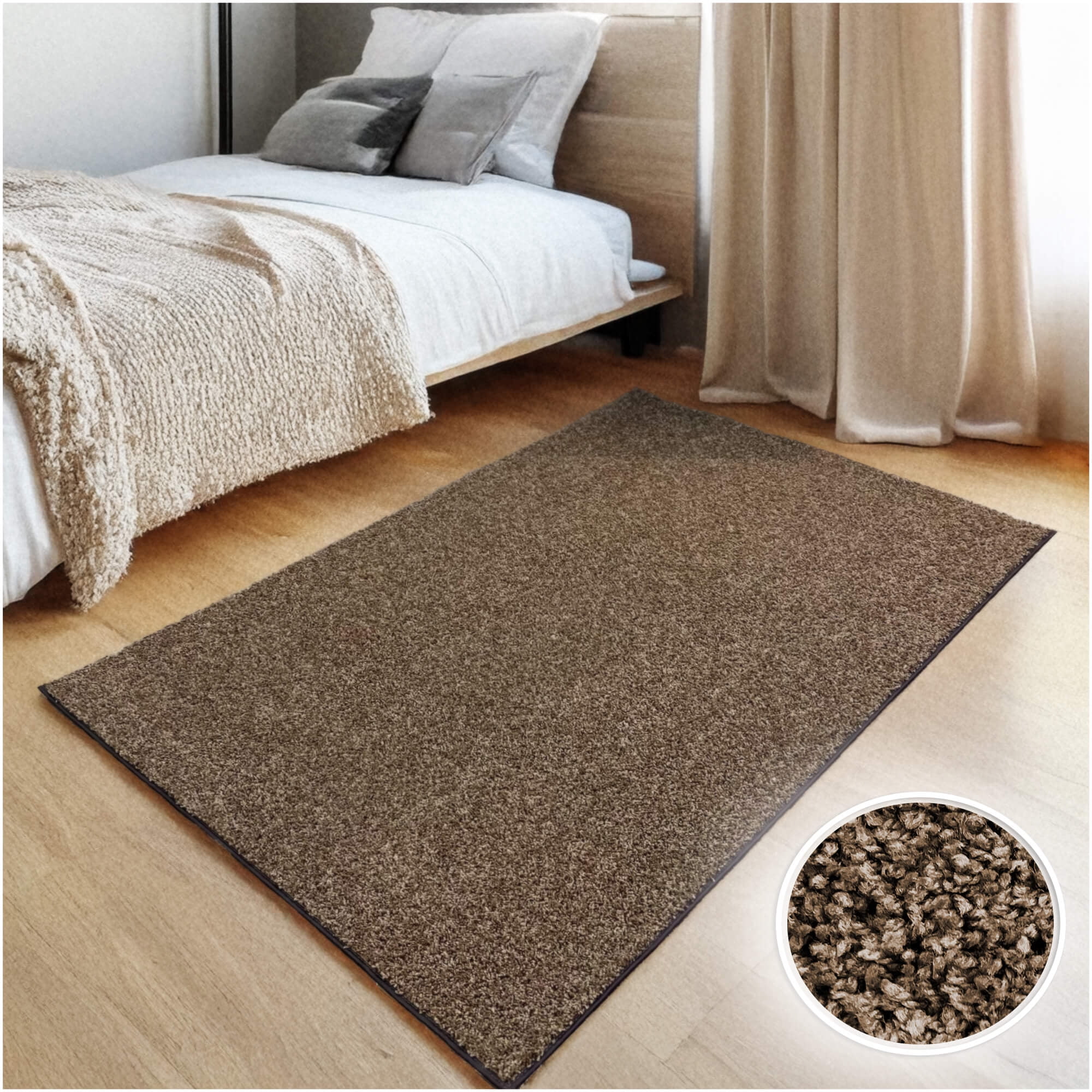 Koeckritz Rugs Soft & Cozy Brown 5'x16' Indoor Area Rug for Living Room or Bedroom