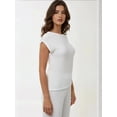thumbnail image 6 of Textured Crew Neck Short Sleeve Top, 6 of 7
