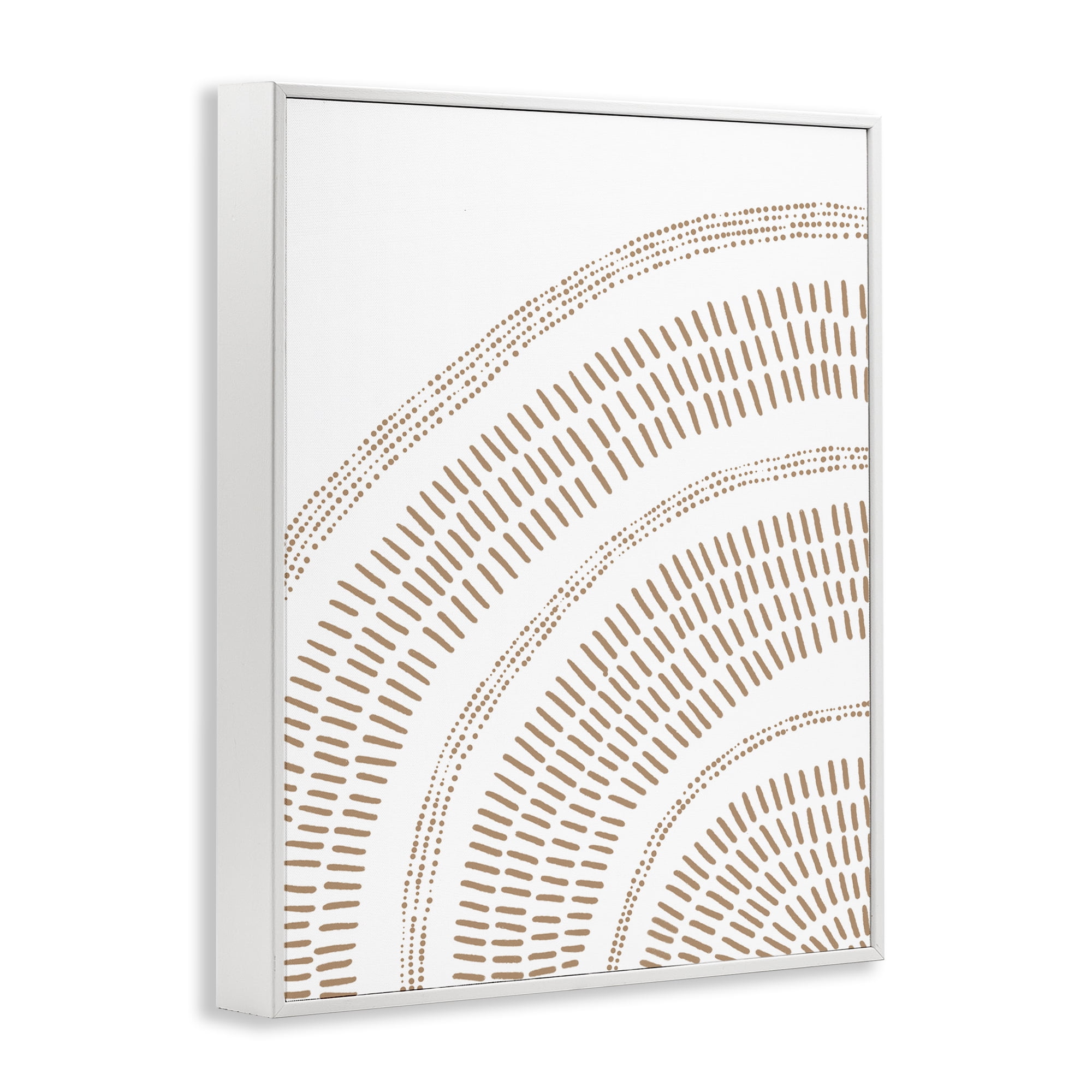 Stupell Industries Boho Arch Pattern Abstract Painting White Framed Art Print Wall Art, 11 x 14