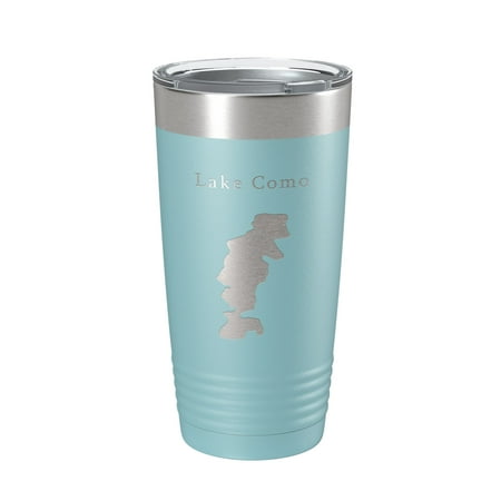 

Lake Como Map Tumbler Travel Mug Insulated Laser Engraved Coffee Cup Florida 20 oz Light Blue