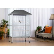 Prevue Pet Products Charming Aviary Flight Cage Jumbo Bird Cage with Rolling Base