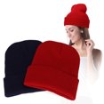 thumbnail image 6 of 2pcs Children Girl Winter Hats Beanies Knitted Solid Cute Hat Warm Casual Cap, 6 of 7