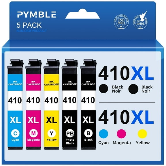 410XL Epson Ink Cartridges  compatible for Epson 410XL for XP-7100 XP-830 Printer(5-Pack)