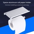 thumbnail image 4 of Portarrollos De Papel Higiénico Con Estante Para Teléfono, Portarrollos De Baño Con Estante De Almacenamiento Adecuado Para El Baño Del Hogar Sweethay HA026856-01, 4 of 6