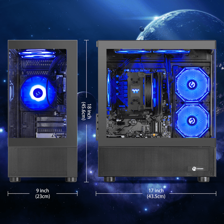 Ningmei Gaming Desktop, AMD Ryzen 7 5700G, 16GB RAM, 1TB SSD, WiFi