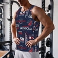 thumbnail image 5 of Fuzoiu Nautical Style Sailboat Print Men's Workout Tank Tops,Sleeveless Gym Shirt Quick Dry,Fitness Bodybuilding T-Shirt,Muscle Athletic Workout Tee-4X-Large, 5 of 7