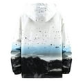 thumbnail image 3 of Elvqul Jackets for Men Zipper White Clearance Lightweight Print Coat Winter Hooded Long Sleeve Pockets Sweatshirts Shirts, 3 of 3