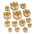 thumbnail image 1 of Husky Dog Face Shocked Wood Mini Charms Shapes DIY Craft Jewelry - No Hole - 14mm (26pcs), 1 of 7
