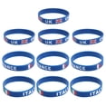 thumbnail image 1 of 10 PCS Bandera de bandera impresa Silicona Mintería de silicio de moda Sports Sports Pulsera de pulsera de mano para el partido de fútbol deportivo (Bélgica), 1 of 6