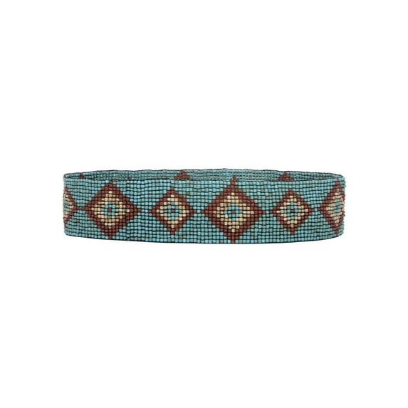 Diamond Pattern Southwest Beaded Stretch Belt
