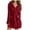 Red F, variant on AKAFMK Womens Robes,Robes for Women Bathrobe Fuzzy,Women Soft Solid Color Long Sleeve V-Neck Winter Sashes Pokets Fleece Faux Velvet Sleepwear Dress Nightgowns Hot Pink
