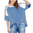 thumbnail image 1 of Plebaso T-Shirts Oversize pour Femmes Manches Courtes d'Été Décontracté Col Rond Ample, 1 of 7