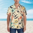 thumbnail image 2 of Xecao Rockets print Hawaiian shirt - a stylish short-sleeve button-down for men, perfect for casual beach and tropical outings., 2 of 9