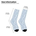thumbnail image 2 of Honeii Gray White Floral Print Children's Colorful Socks,Unisex Kids and Toddlers' Cushioned Sock,Kids Athletic Crew Socks,for Everyday Wear and Sports, 2 of 5
