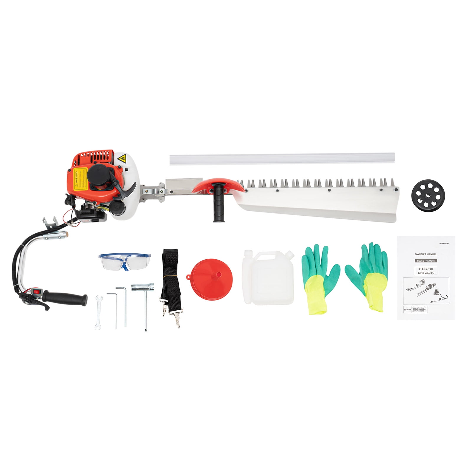 Gas Hedge Trimmer,22.5CC Single Edge Hedge Trimmer,Handheld,Lightweight,with Practical Air Filter Fuel Oil Mixing Bottle & Gloves, Garden Bush Trimmer Tool for Gardening Modeling,Greening Pruning