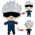 thumbnail image 1 of Peluche de Jujutsu Kaisen Satoru Gojo, hombre guapo con los ojos vendados y cabello blanco y ojos azules, juguete suave para colección de personajes de fans del anime, 20 cm, 1 of 6