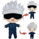 thumbnail image 1 of Jujutsu Kaisen Satoru Gojo - Peluche de hombre guapo, cabello blanco, ojos azules, ojos vendados, juguete suave para fanáticos del anime, colección de personajes de 20 cm, 1 of 5
