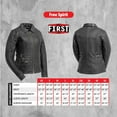 thumbnail image 3 of First Mfg Co - Free Spirit - Women's Motorcycle Biker Riding Black Leather Jacket - 2X Large, 3 of 5