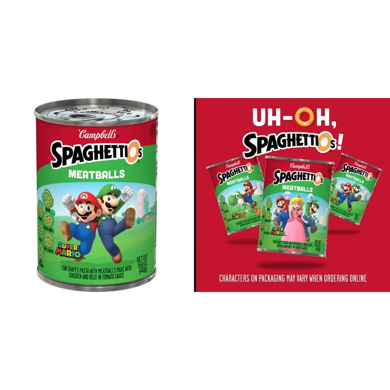 Campbell's SpaghettiOs with Meatballs Super Mario 15.6 oz