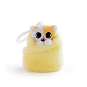 Purritos 3 Inch Cat In Blanket Plush Key Ring - Pork Bun