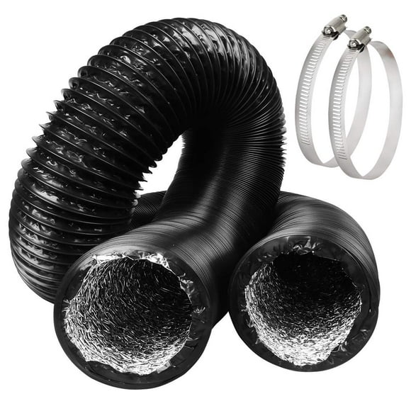 Omont Dryer Vent Hose 4 Inch 16FT Flexible Dryer Ducting Tube Air Duct Aluminum Insulated Flex Hose Kit Indoor Outdoor