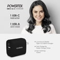 thumbnail image 5 of Liquipel Powertek Pastel Camo Dual USB-A / USB-C Wall Charger - Black, 5 of 7