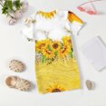 thumbnail image 6 of Abcomgle Summer Dresses for Girls 10-12 Casual A-Line Short Sleeve Midi Dress Sunflower Print Crew Neck Cute Loose Sundresses for 4-14t Kids, 6 of 6