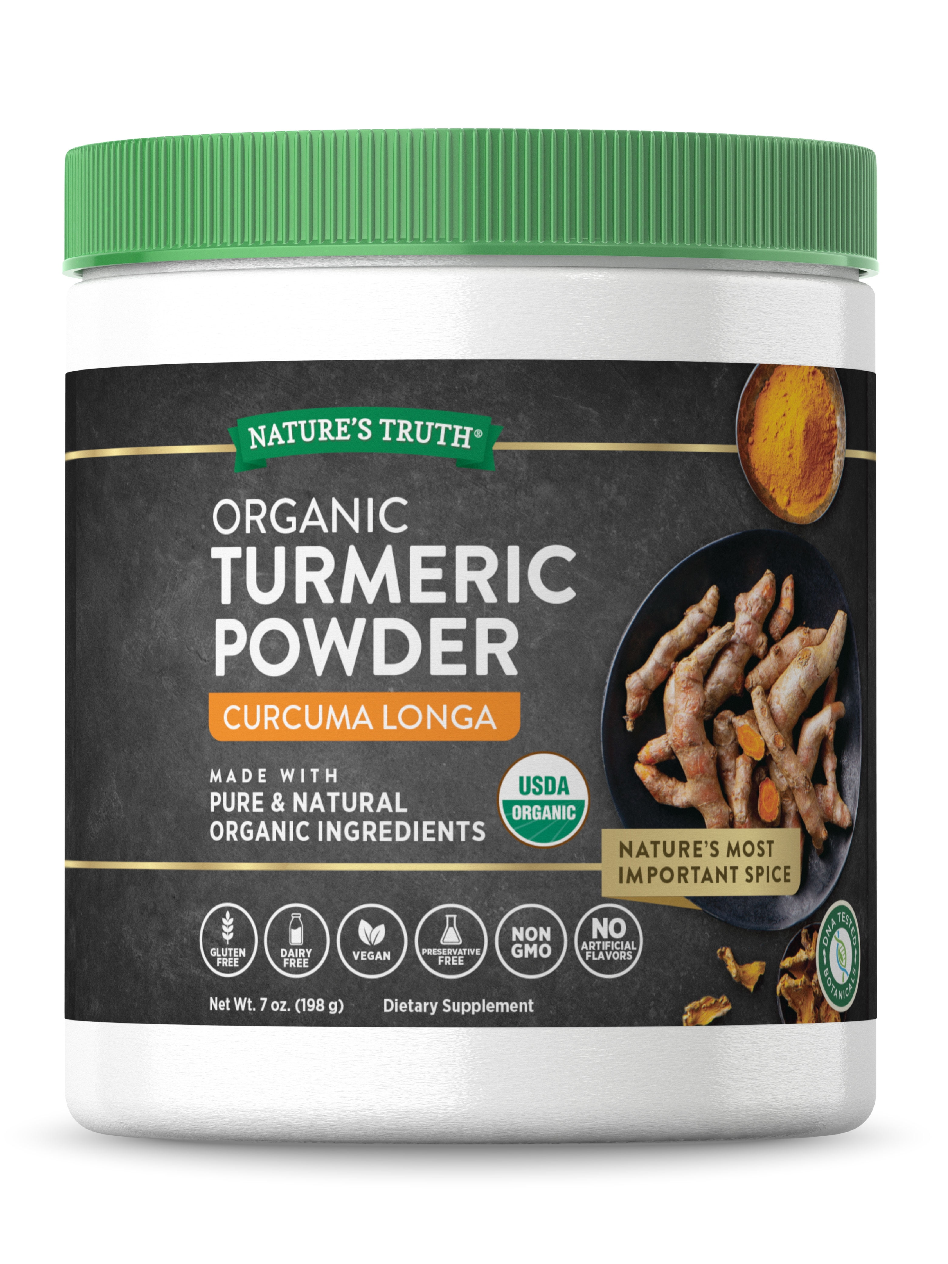 Nature's Truth Organic Turmeric Powder | 7 oz | Non-GMO, Gluten Free Supplement