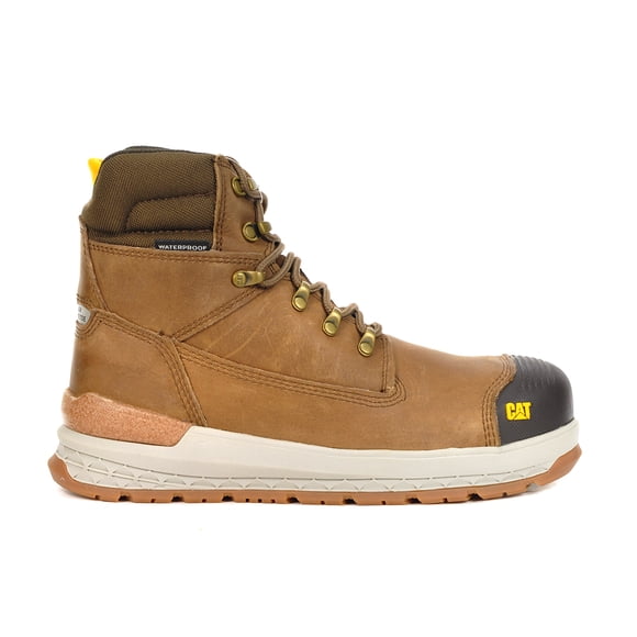 Caterpillar Men's Impact Hiker Mushroom Waterproof CSA Carbon Composite Toe Work Boots P725457<span> - </span>7