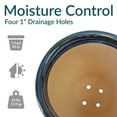 thumbnail image 4 of Sunnydaze Studio 18.5" x 18.5" x 15" Round Galaxy Blue Ceramic Outdoor Planter, 4 of 13