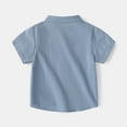 thumbnail image 3 of LYMAYTER Baby Kids Boys Cotton T-Shirt Summer Button Shirt Tops for 1M-7 Years Toddler Short Sleeve Tees, 3 of 10