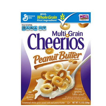 UPC 016000443389 product image for Multi Grain Cheerios Peanut Butter Cereal, 11.3 oz | upcitemdb.com