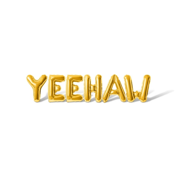Letter Balloons - YEEHAW 16" Inch Alphabet Letters Foil Mylar Balloon Bachelorette or Bridal Shower Party Banner (Gold)