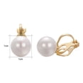 thumbnail image 3 of Airokiy Fake Pearl Clip On Earrings For Women Silver Non Pierced Platinum Plated Earrings Hypoallergenic Silver Clips Trendy Wedding Jewelry for Women, 3 of 5