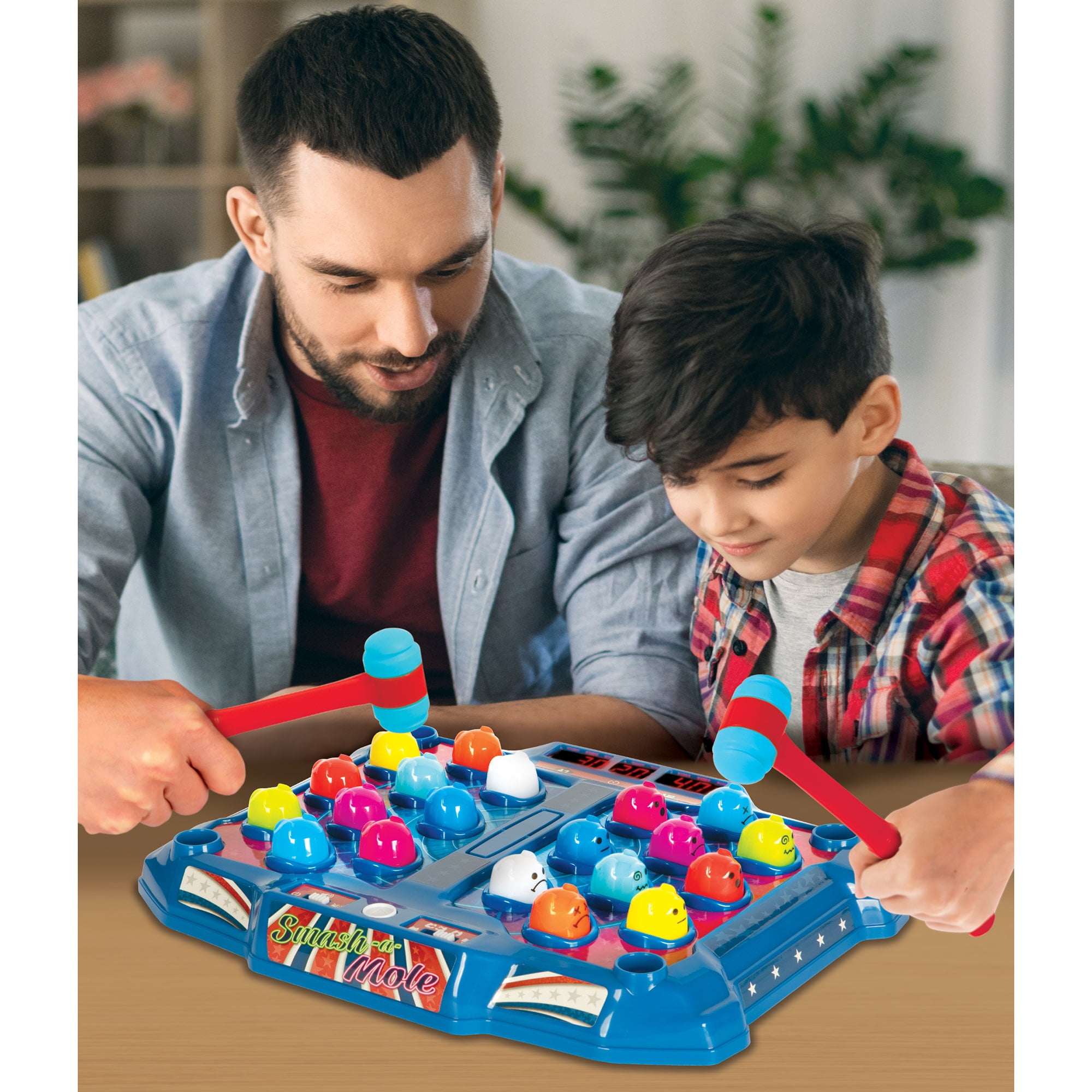 Retro Arcade: Electronic Smash-A-Mole - Tabletop Game, Moles Light Up, 4 Playing Modes, 1-2 Players, Ages 6+
