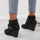 thumbnail image 5 of Botas de tacón alto para mujer, informales, con cordones, cremallera, Color sólido Wmkox8yii hfjk467, 5 of 9