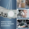 thumbnail image 5 of ELEHOLD Slim Magnetic Mag-Safe Case for iPhone 14 Pro Max, Shockproof Matte Protective Drop Protection Anti-Fingerprint Grip Camera Lens Bumper Case Cover with Screen Protector,Gray, 5 of 6