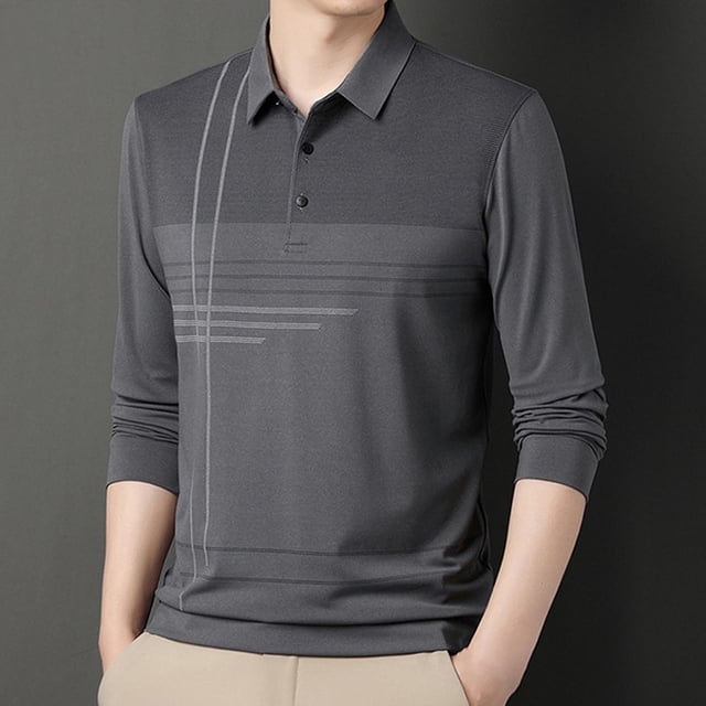 Blusa y camisa de manga larga con cuello vuelto para hombre, pijama deportivo para el hogar, camiseta de color liso, blusa deportiva de poliéster para hombre