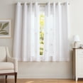 thumbnail image 2 of Exclusive Home Curtains Loha Linen Grommet Top Curtain Panel Pair, 54x63, Winter White, 2 of 8