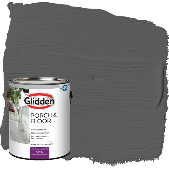 Glidden Porch & Floor 1 gal. Knight's Armor Satin Interior/Exterior Paint with Primer