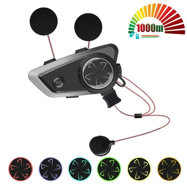 X5 Riding Helmet BT Headset BT 1000M Riding Intercom Motorcycle Music Sharing Helmets Headset Waterproof Long Battery Life Noise Reduction