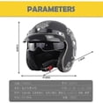 thumbnail image 5 of Open-face 3/4 Adult Retro Motorcycle Helmets With Goggles And Sun Visor (lucky 13), 5 of 5