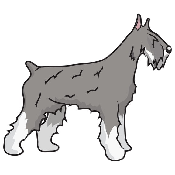 Standard Schnauzer Decal | Indoor/Outdoor | Dog Lover Super Cute Sticker for SUV Windows, Dorm Rooms, Bedroom, Offices | SignMission personalized gift | 12"