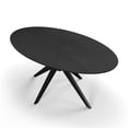 thumbnail image 5 of Pemberly Row Modern / Contemporary Wood Oval Coffee Table in Black, 5 of 5