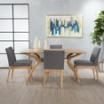 thumbnail image 2 of GDF Studio Hampton Mid Century Modern Fabric Upholstered 5 Piece Dining Set, Dark Gray and Natural Oak, 2 of 12