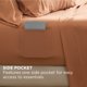 thumbnail image 5 of Juego de sábanas Bedsure Deep Pocket Queen, 6 piezas, color naranja quemado, 5 of 7