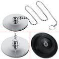 thumbnail image 4 of Tapa de Drenaje Tapón Ba?o Ba?era Cromado Metal sólido Tapón de desecho con Cadena para Accesorios de Fregadero de Cocina Suministro Para el Hogar Octpeak NO, 4 of 8
