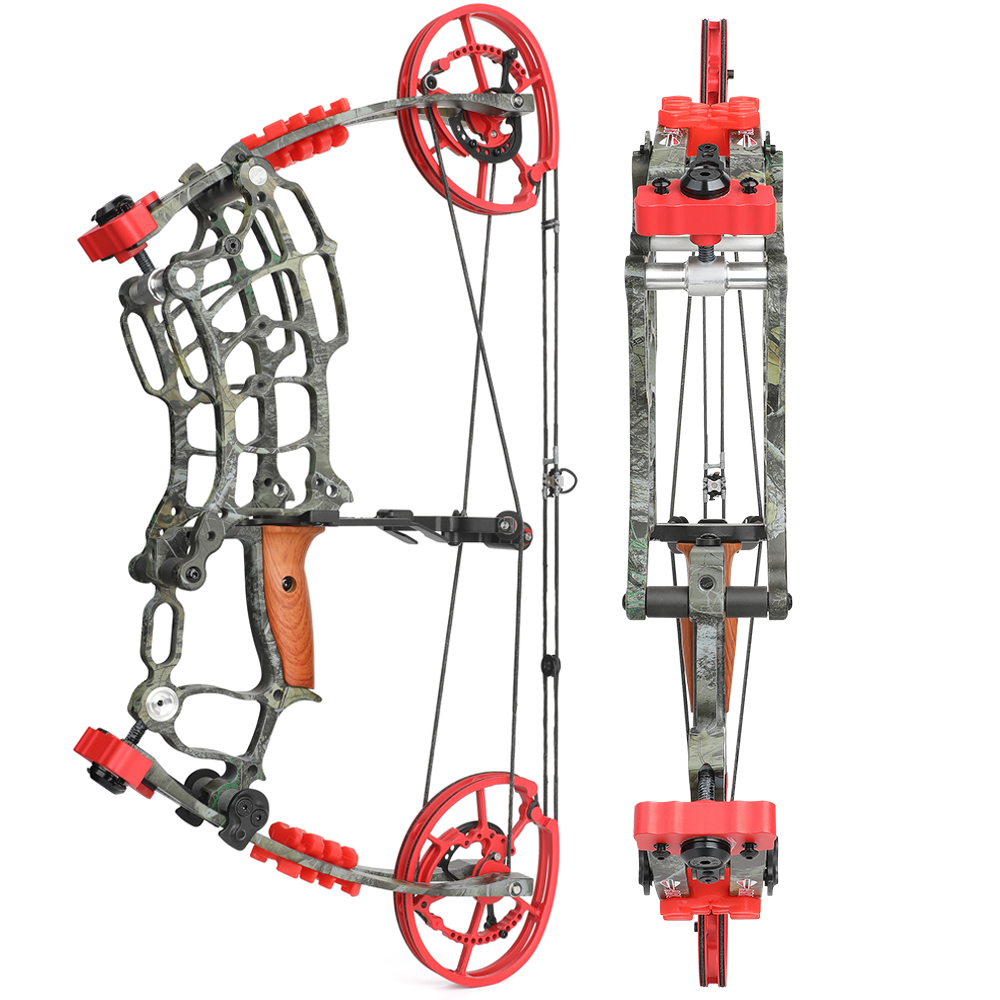 AMEYXGS Short Axis Compound Bow 30-70lb Set Dual-Use Steel Ball Arrow Archery Hunting RH LH