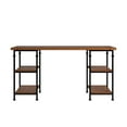 thumbnail image 3 of Weston Home Clayton Wood and Metal Writing Desk, Oak, 3 of 5